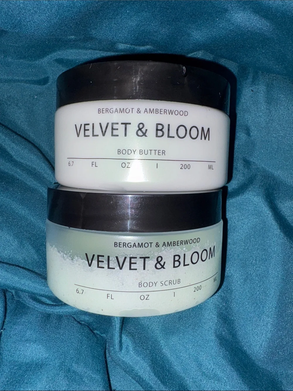 Bergamot & Amberwood Body Butter & Body Scrub - 6.7 fl oz each